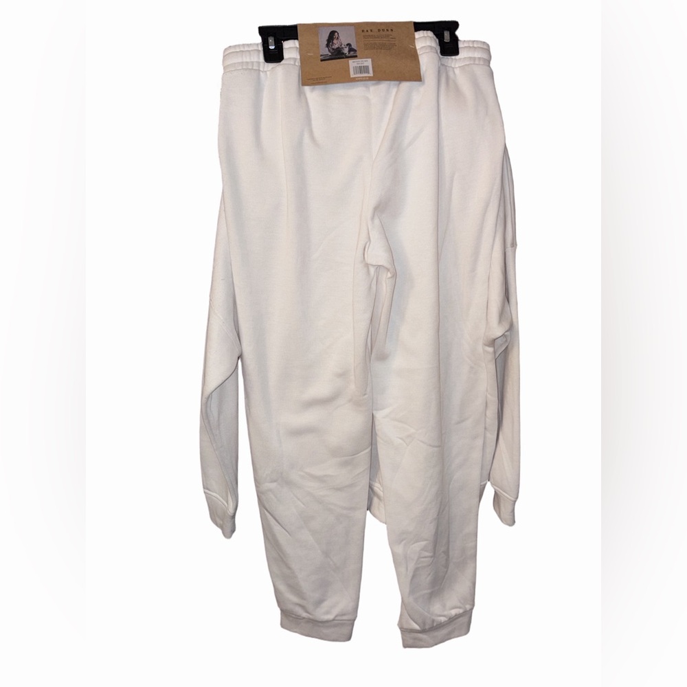 Rae Dunn “Comfy” Cream 2-Piece Lounge Set Joggers Hoodie Sweatsuit - Picture 2 of 11